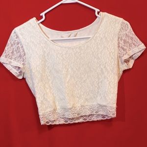 White crop top